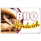 Signmission Bbq Sandwich Banner Heavy Duty 13 Oz Vinyl with Grommets Single Sided B-60 Bbq Sandwich - alternate 1